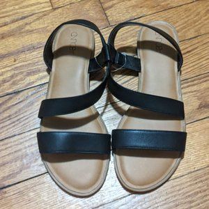 Abound Black Sandals size 6